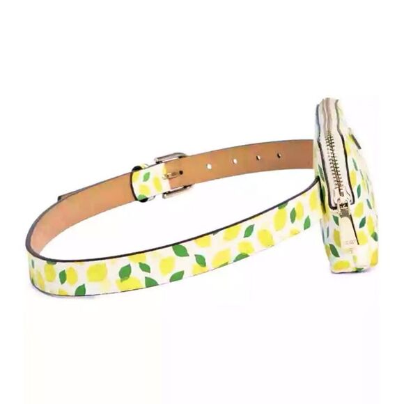 NWT KATE SPADE NEW YORK LEATHER LEMON PRINT FANNY PACK BELT BAG S/M - Picture 2 of 13